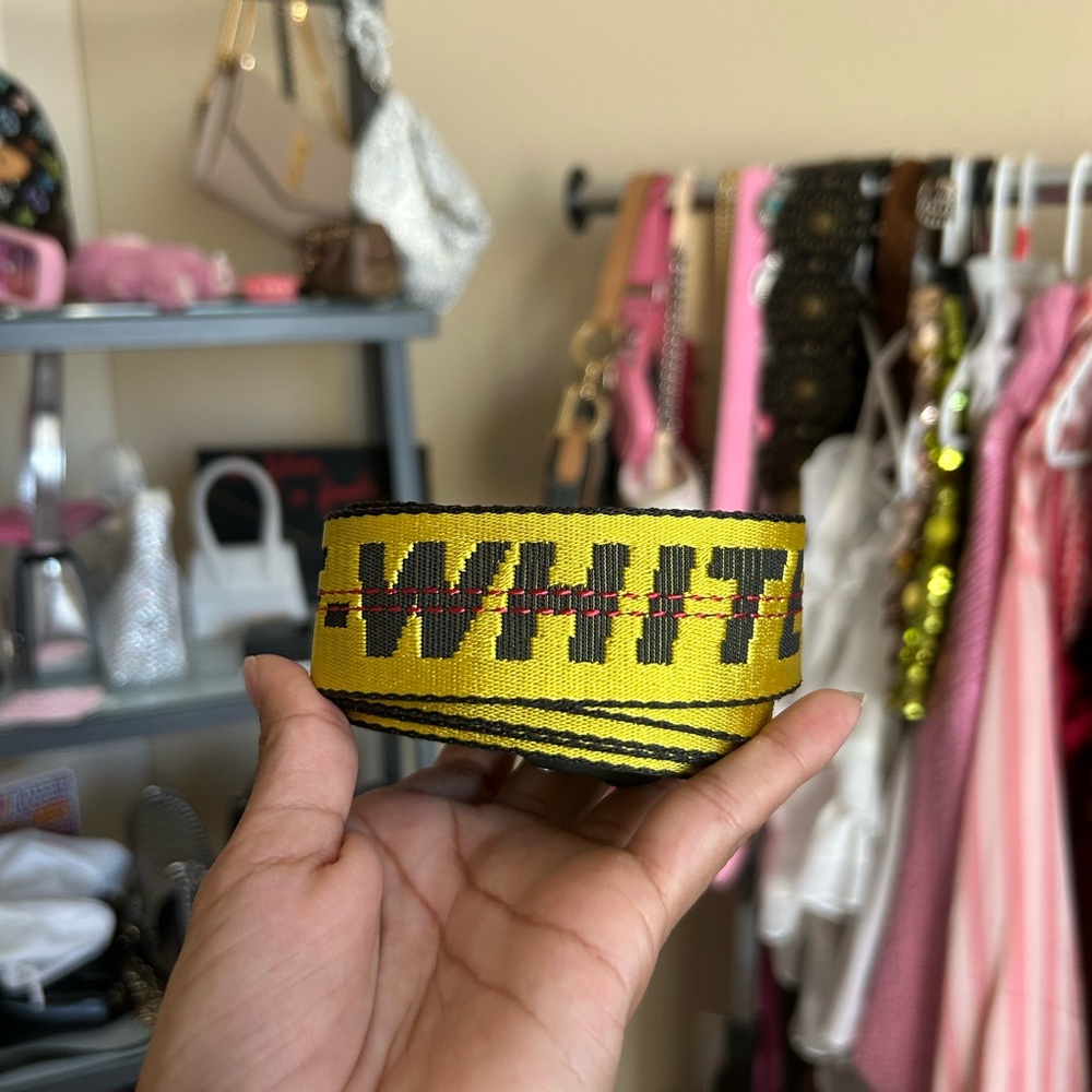 Off-White Yellow Industrial Belt Statement Accessory